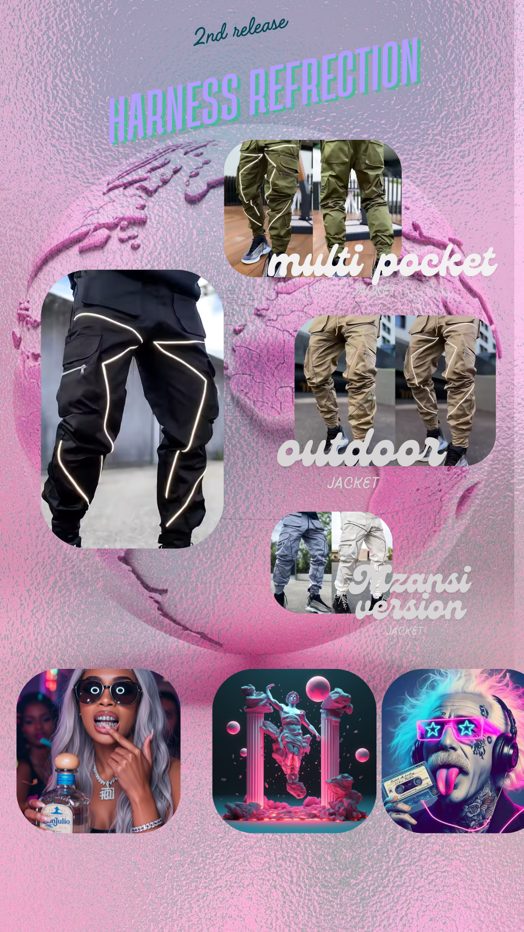 harness holdings reflective puffer jacket 